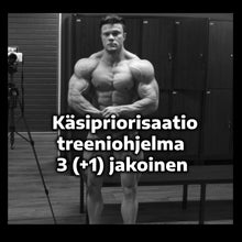  Käsipriorisaatio treeniohjelma 3 (+1) jakoinen